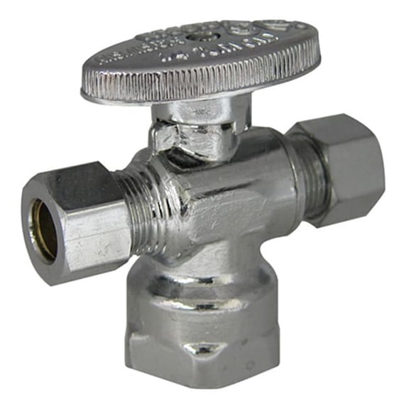 Kissler Quarter-Turn Supply Stop,Dual Outlet AB88-9305