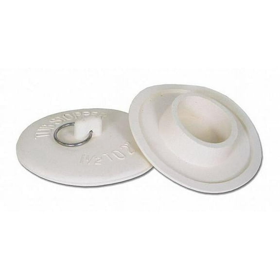 Kissler Rubber Stopper, 1 1/2 in to 2 in dia., White - 59-X000