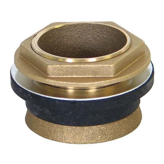 Toilet Spud, 1-1/2", Brass, Brass 57-0520