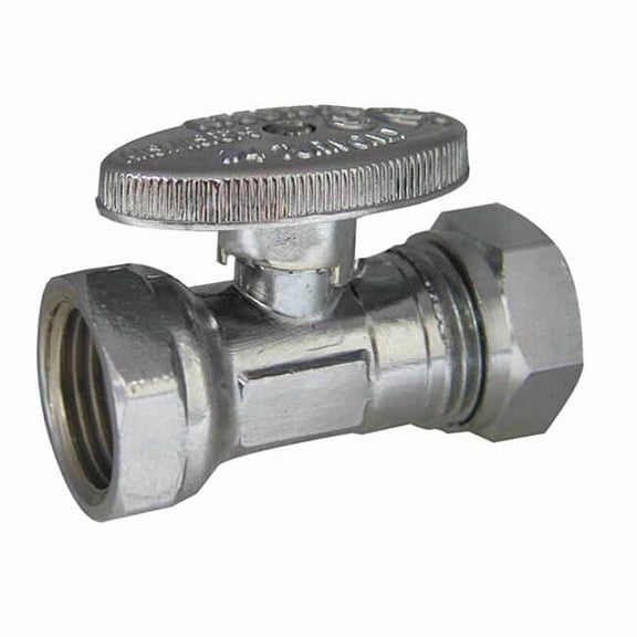 Kissler Water Supply Stop,Brass,1/4-Turn,1/2" 88-9040
