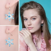 Kissshow Blue Snowflake Pendant Earrings Jewelry Earrings Snowflake Pendant Watch Gift Buy 2 Ship 3
