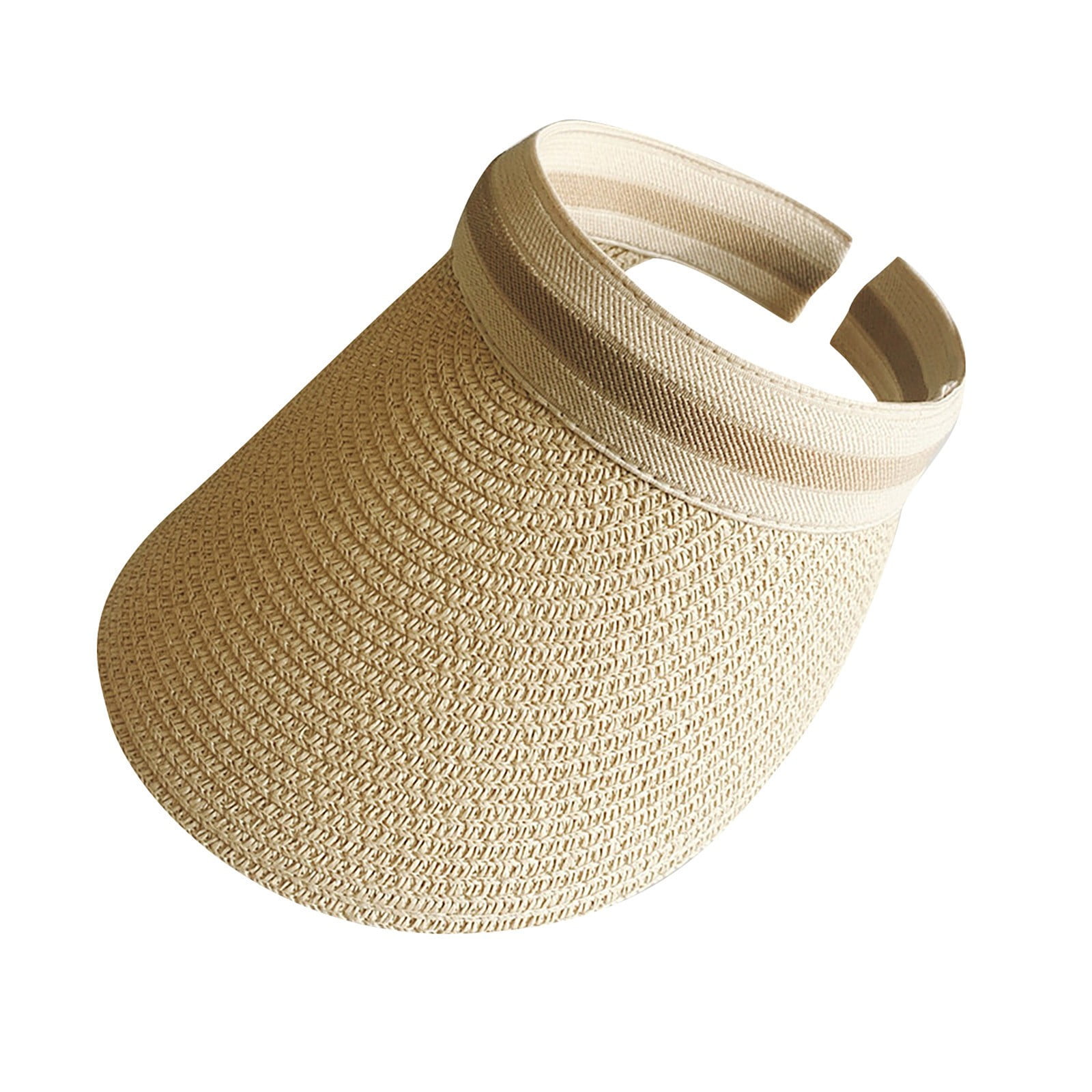 Kissshow Sun Visor Hats For Women Wide Straw Visors Womens Foldable Beach Visors Summer Roll Up