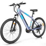 MIHOVER 26 Electric Bike for Adults 350W 20MPH, 36V Removable Battery Shimano 7-Speed, UL2849 Certified City & Light Off-Road E-Bike with Lock - Blue