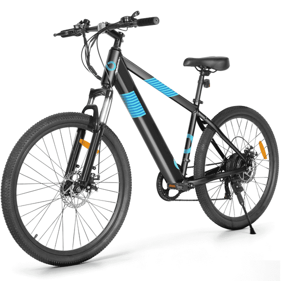 MIHOVER 26" Electric Bike for Adults 350W Max Speed 20MPH, 36V Removable Battery 7-Speed, UL2849 Certified City & Light Classic2 E-Bike with Lock - Black
