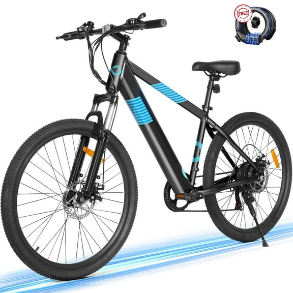 MIHOVER 350W Electric Bike 26" Electric Mountain Bike for Adults, 36V Built-in Hidden Removable Battery with Shimano 7 Speed City Commuter Bike for Man Woman - UL2849