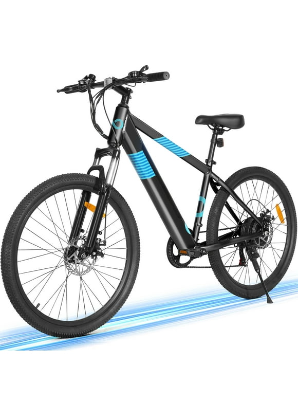 Kistp 350W Electric Bike 26" Electric Mountain Bike for Adults, 36V Built-in Hidden Removable Battery with Shimano 7 Speed City Commuter Bike for Man Woman - UL2849