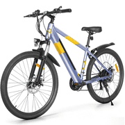 MIHOVER 26" Electric Bike for Adults 750W Peak 20MPH, 48V Removable Battery 40 Miles, Shimano 21-Speed Adjustable Fork UL2849 City & Light Off-Road E-Bike with Lock-Blue