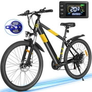 Kistp 550W Electric Bike 26" Electric Mountain Bike for Adults, 48V Built-in Hidden Removable Battery, Up to 50 Miles with Shimano 21 Speed City Commuter Bike for Man Woman - UL2849