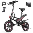 thumbnail image 1 of MIHOVER 2026 New Upgrade 14" Folding Electric Bike for Adults, 700W Peak Motor with 36V/7.8Ah Battery, LED Display & Free Phone Holder & Steel Cable Lock,18.6 MPH Commuter City Ebike, UL2849-Black, 1 of 10