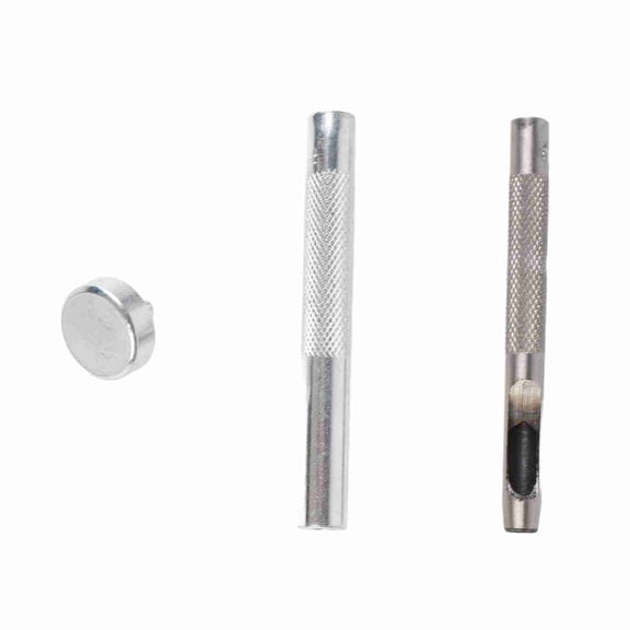 Kit 100 Sets Grommet Kit With Eyelets Washers 0.236 Inch 3PCS Installation Tools Silver Metal Grommets For Fabric Leather Clothing Tarps