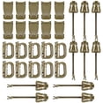 thumbnail image 1 of Kit of 30 Attachments Tactical Backpack Vest Belt,D-Ring Grimloc Locking Gear Clip, Web Dominator Elastic Strings, Strap Management Tool Buckle（Coyote Tan）, 1 of 6