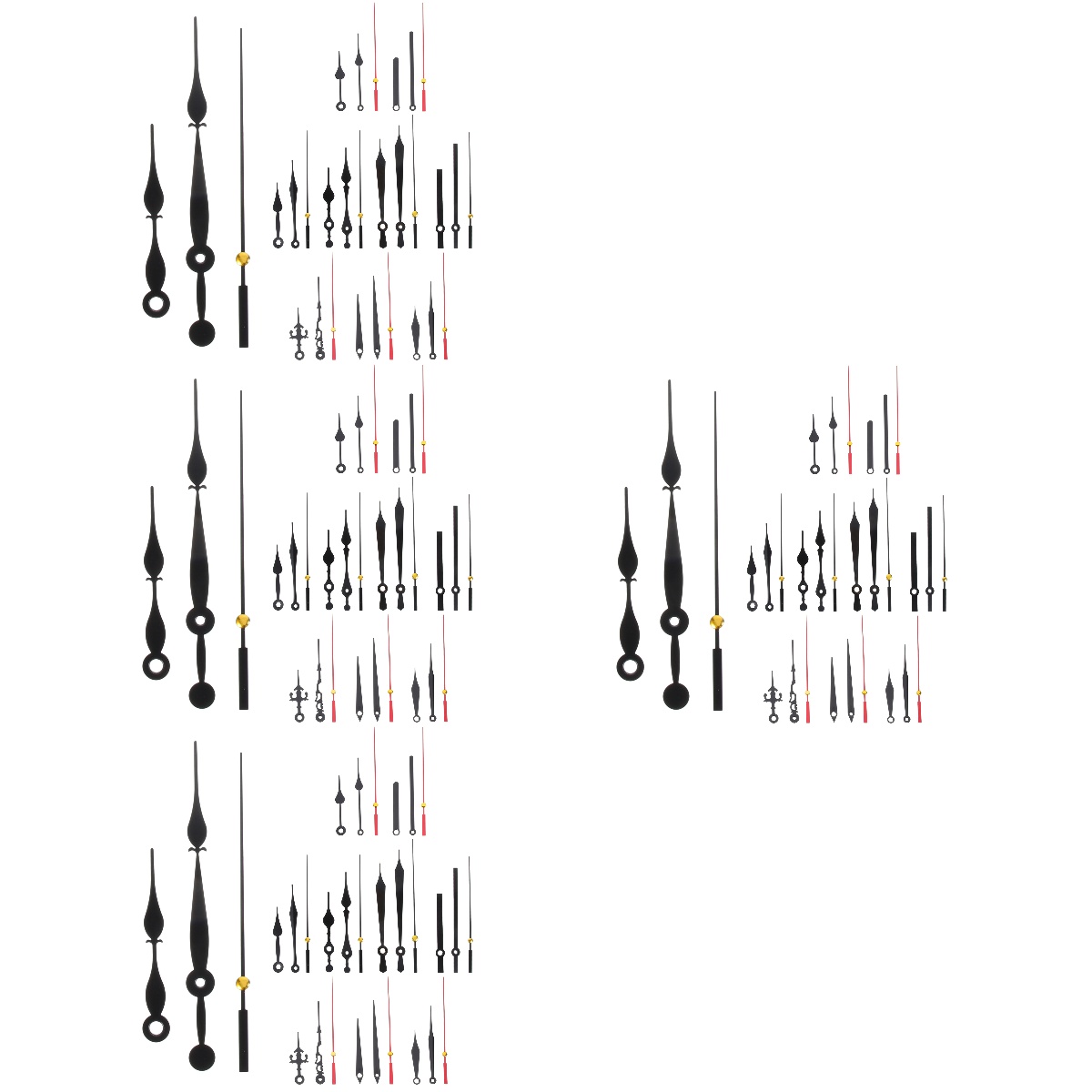 Kit 40 Sets Wall Clock Replacement Parts Hands Movement Plastic