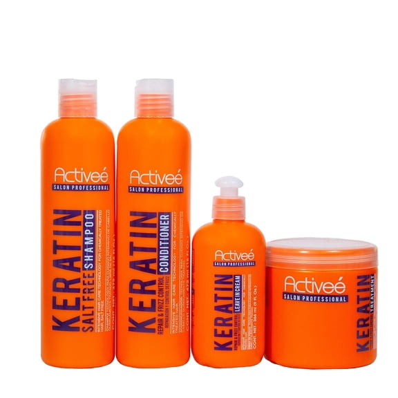Kit Active Keratin | Repairing technology Shampoo, Conditioner, Leave In Cream & Treatment
