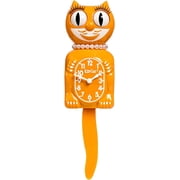 Kit-Cat Klock Limited Edition Festival Orange - Cat Clock with Moving Eyes and Tail, Battery Operated Wall Clock