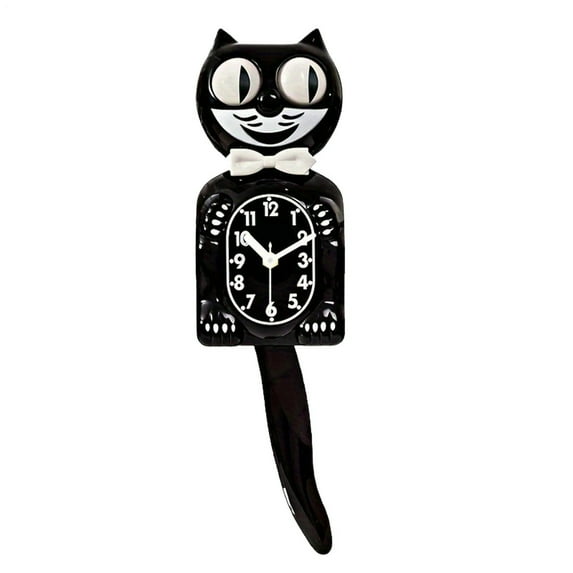 Kit-Cat Tuxedo Clock, Kit Kat Clock, Wagging Tail Cat Wall Clock Style Quartz Clock Perfect for Children's Room Decoration + Precise Timekeeping(Please Bring 2 AA Batteries)