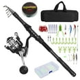 thumbnail image 1 of Kit Fishing Rod And Reel Combo Portable Fishing Rod With Fishing Line Lures Carry Bag, 1 of 7