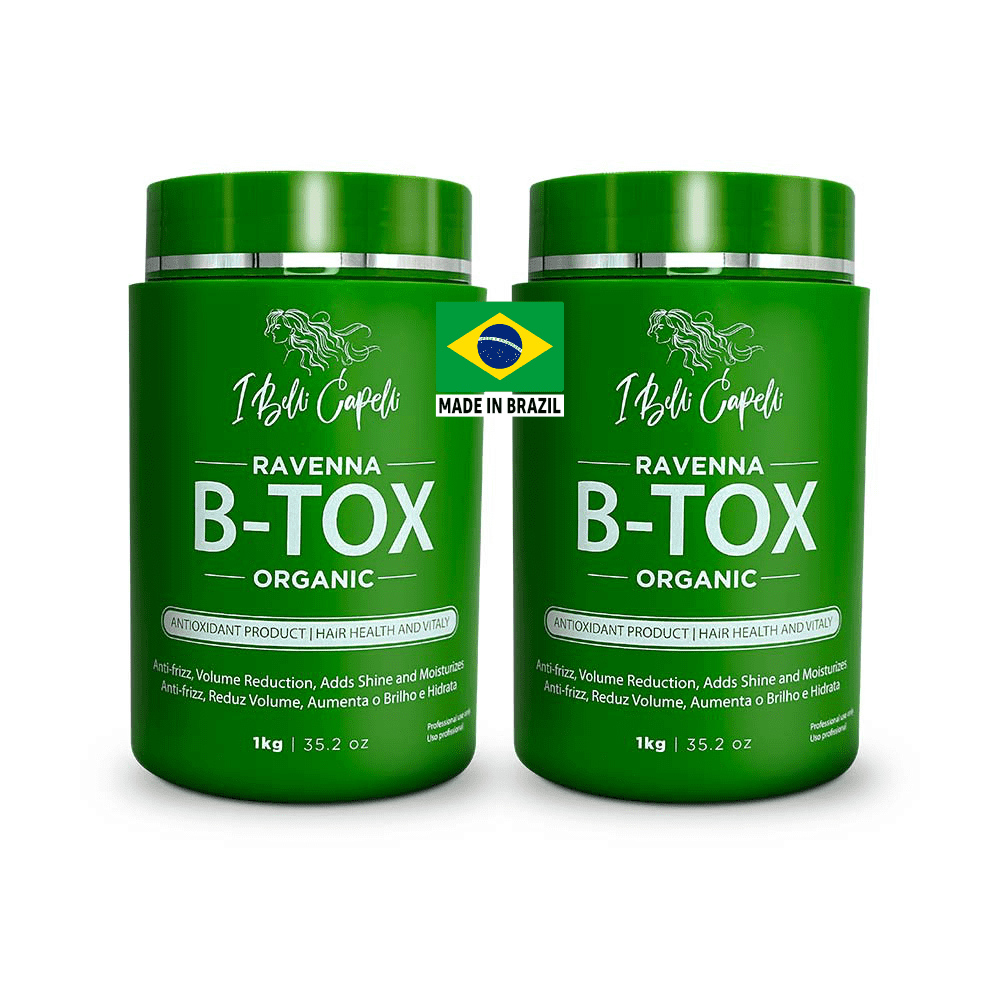 Kit I Belli Capelli Ravenna B-tox Organic Mask Hair Rejuvenation Anti-frizz 2x1kg/2x35.02 oz
