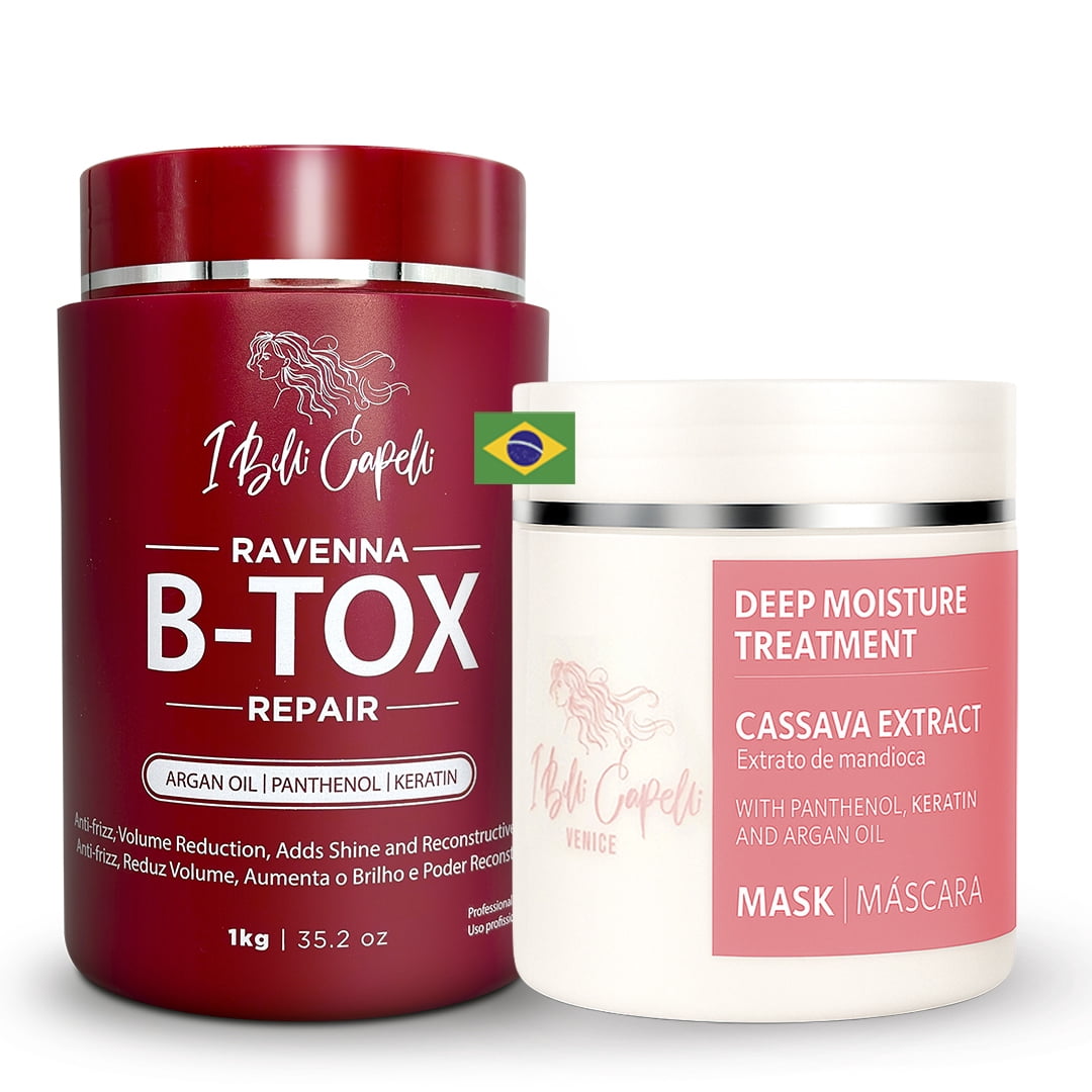 Kit I Belli Capelli Ravenna B-tox Repair and Venice Mask Cassava Extract Complete Treatment