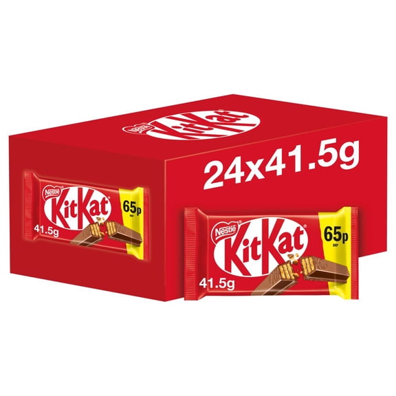 Kit Kat 4 Finger Milk Chocolate Bar 41.5g ( Pack of 24)