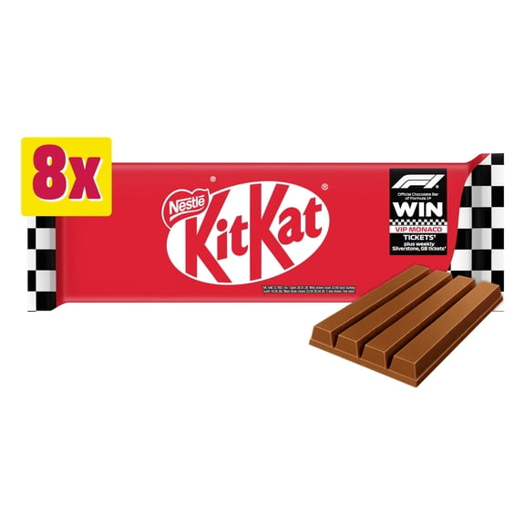 Kit Kat 4 Finger Milk Chocolate Bar Multipack 41.5g 8 Pack, Imported from Britain