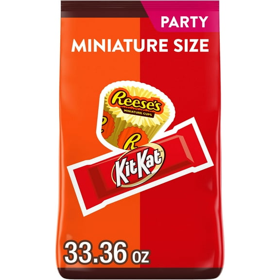 Kit Kat And Reese's Assorted Milk Chocolate Flavored Candy, Party Pack 33.36 oz