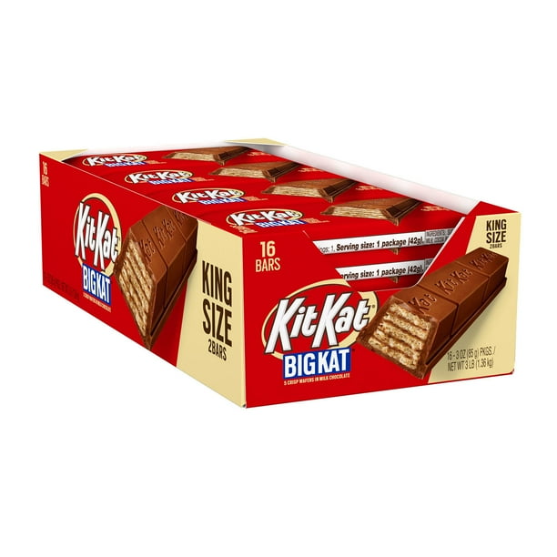 Kit Kat® Big Kat® Milk Chocolate Wafer King Size Candy, Bars 3 oz, 16