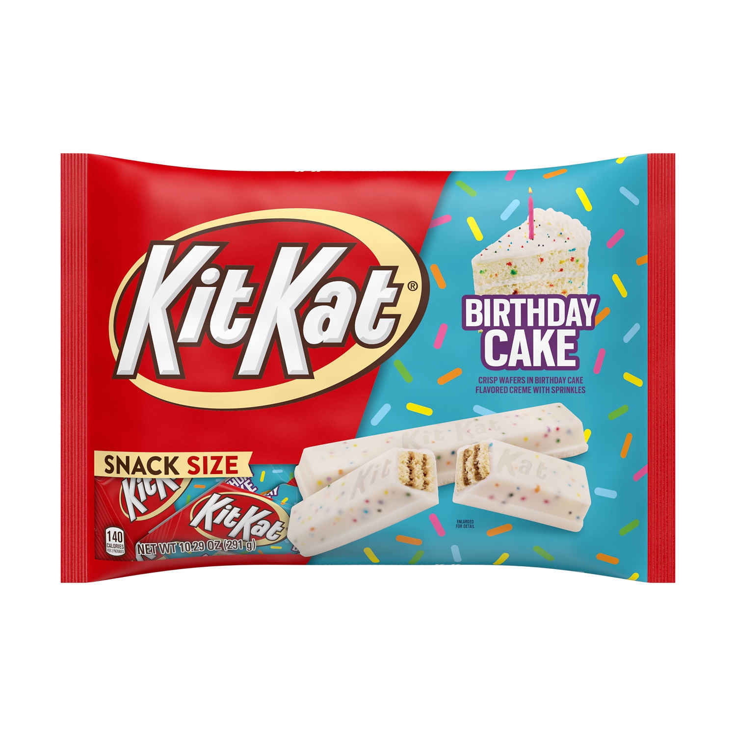 Kit Kat Birthday Cake Flavored Wafer Snack Size Candy, Bag 10.29 oz