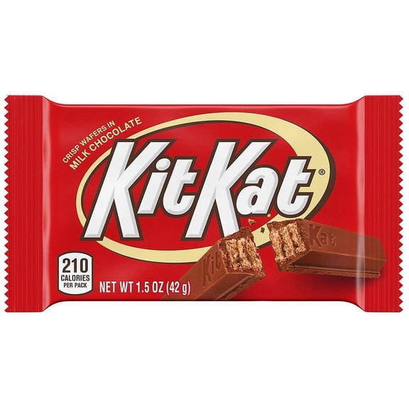Kit Kat Candy, Bar Milk Chocolate Wafer 1.5oz Pack of 2