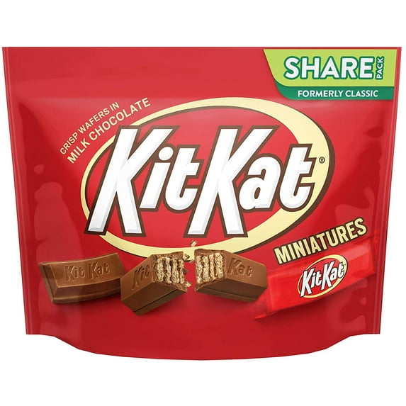 Kit Kat Chocolate Candy Bar, Miniatures, 10.1 ounces (Pack of 2)
