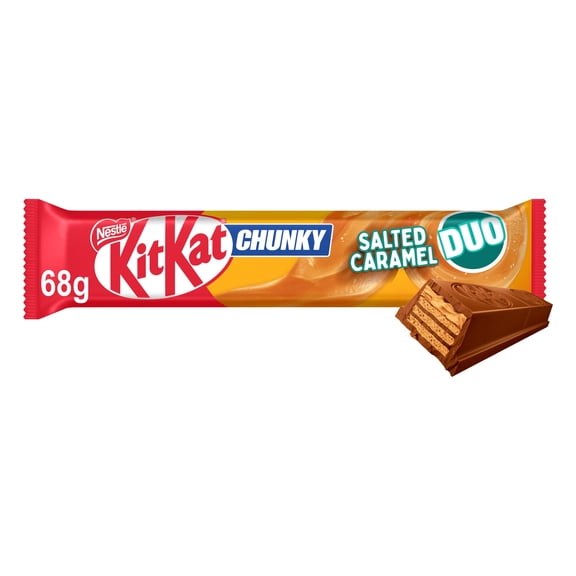 Kit Kat Chunky Salted Caramel Duo 68g, Imported from Britain