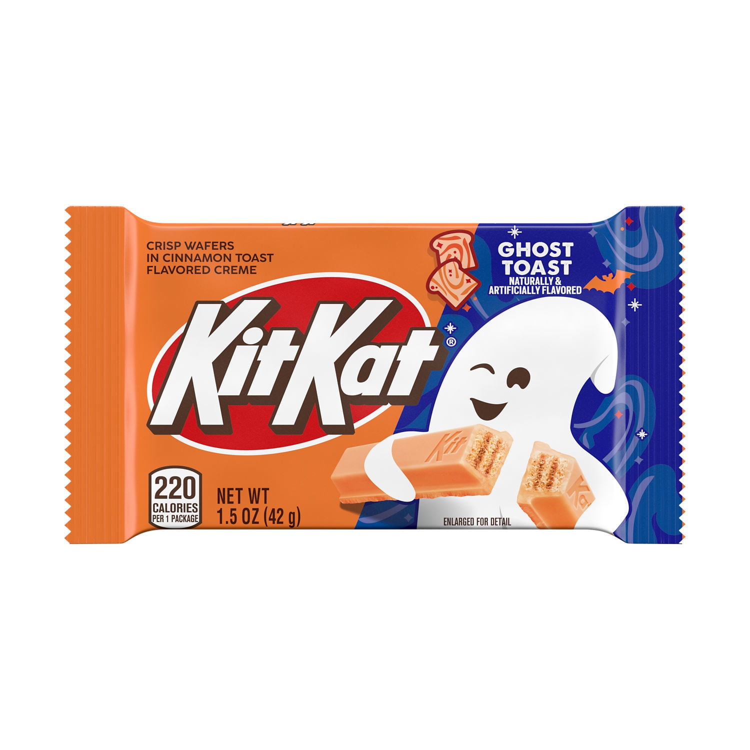 Kit Kat Cinnamon Toast Flavored Creme Wafer Snack Size Halloween Candy, Bar 1.5 oz