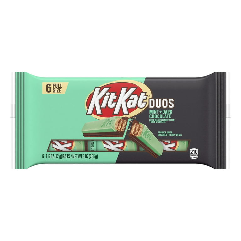 Kit Kat Chocolate, Mint + Dark, Duos - 1.5 oz