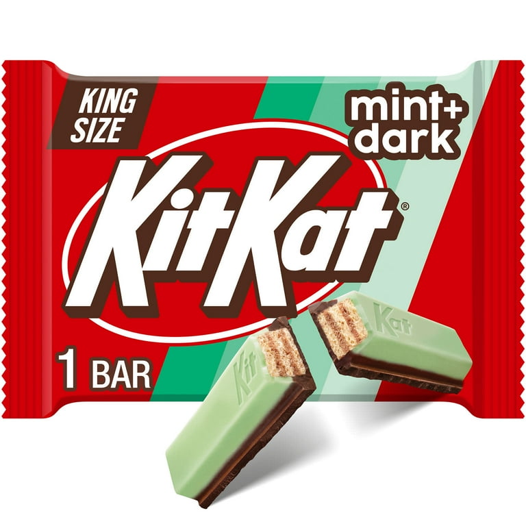 Kit Kat Duos Dark Chocolate Mint Wafer King Size Candy Bar 3 oz