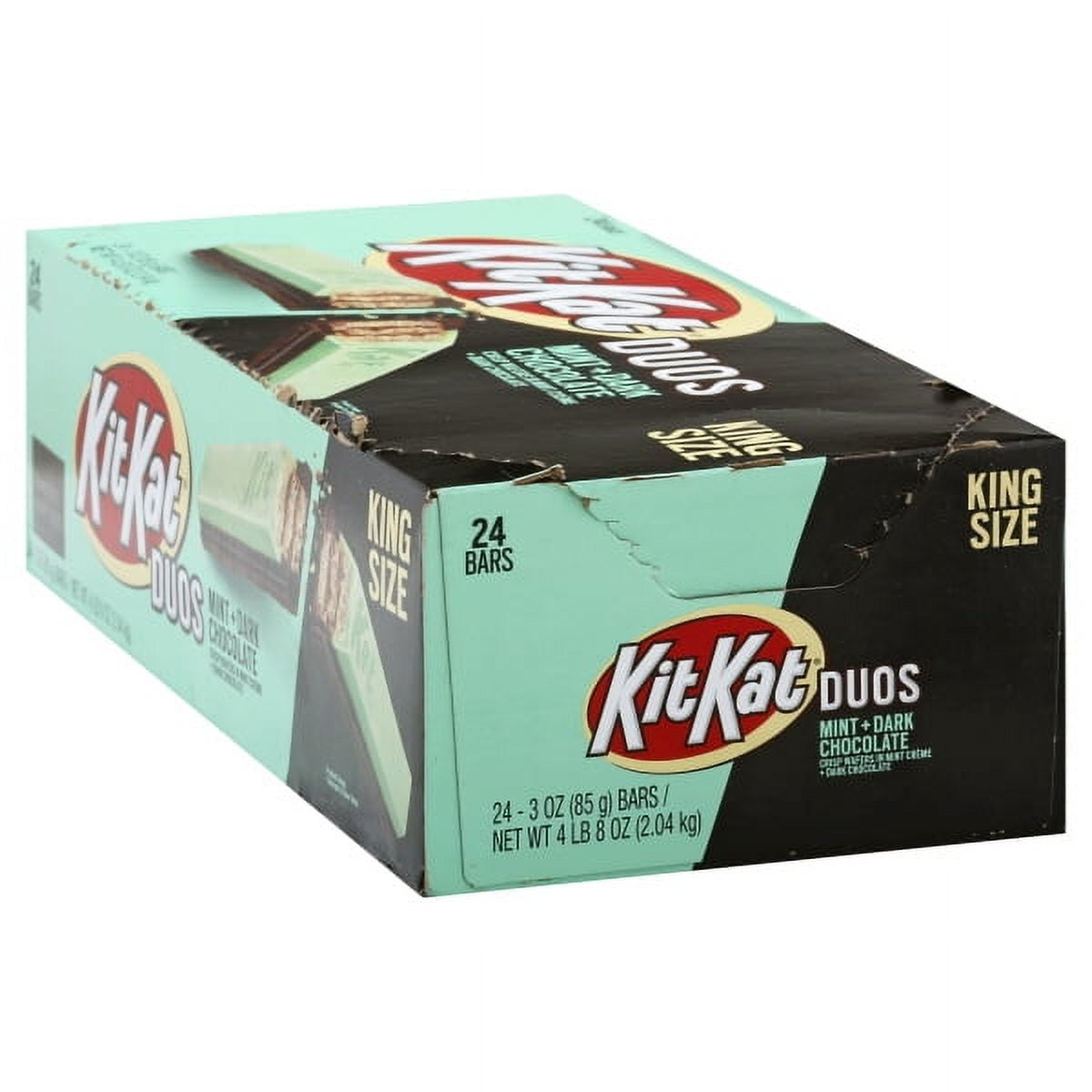 KIT KAT® DUOS Dark Chocolate Mint Wafer King Size Candy Bar, 1 bar