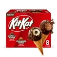 thumbnail image 1 of Kit Kat Frozen Dairy Dessert Cones, Wafer with Fudge & Chocolate, 8 Count, 1 of 10