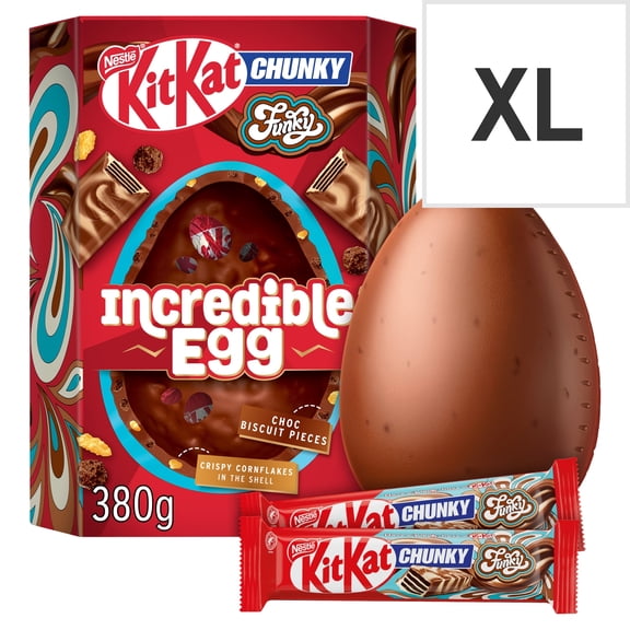 Kit Kat Funky Chunky Incredible Chocolate Easter Egg 380g, Imported from Britain