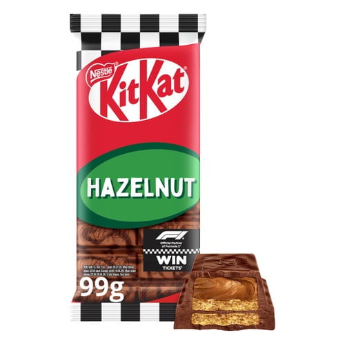 Kit Kat Hazelnut Sharing Block 99g, British Import (Pack of 3)