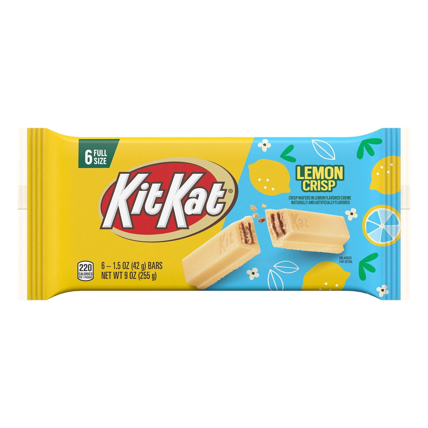 Kit Kat® Lemon Flavored Creme Wafer Easter Candy, Bars 1.5 oz, 6 Count