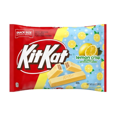 Kit Kat Lemon Flavored Creme Wafer Snack Size Easter Candy, Bag 8.8 oz