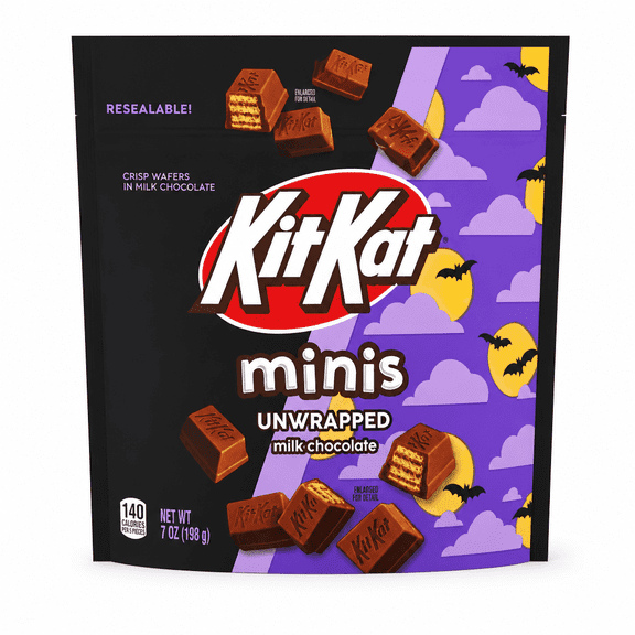 Kit Kat Milk Chocolate Unwrapped Minis Halloween Candy - 7 oz