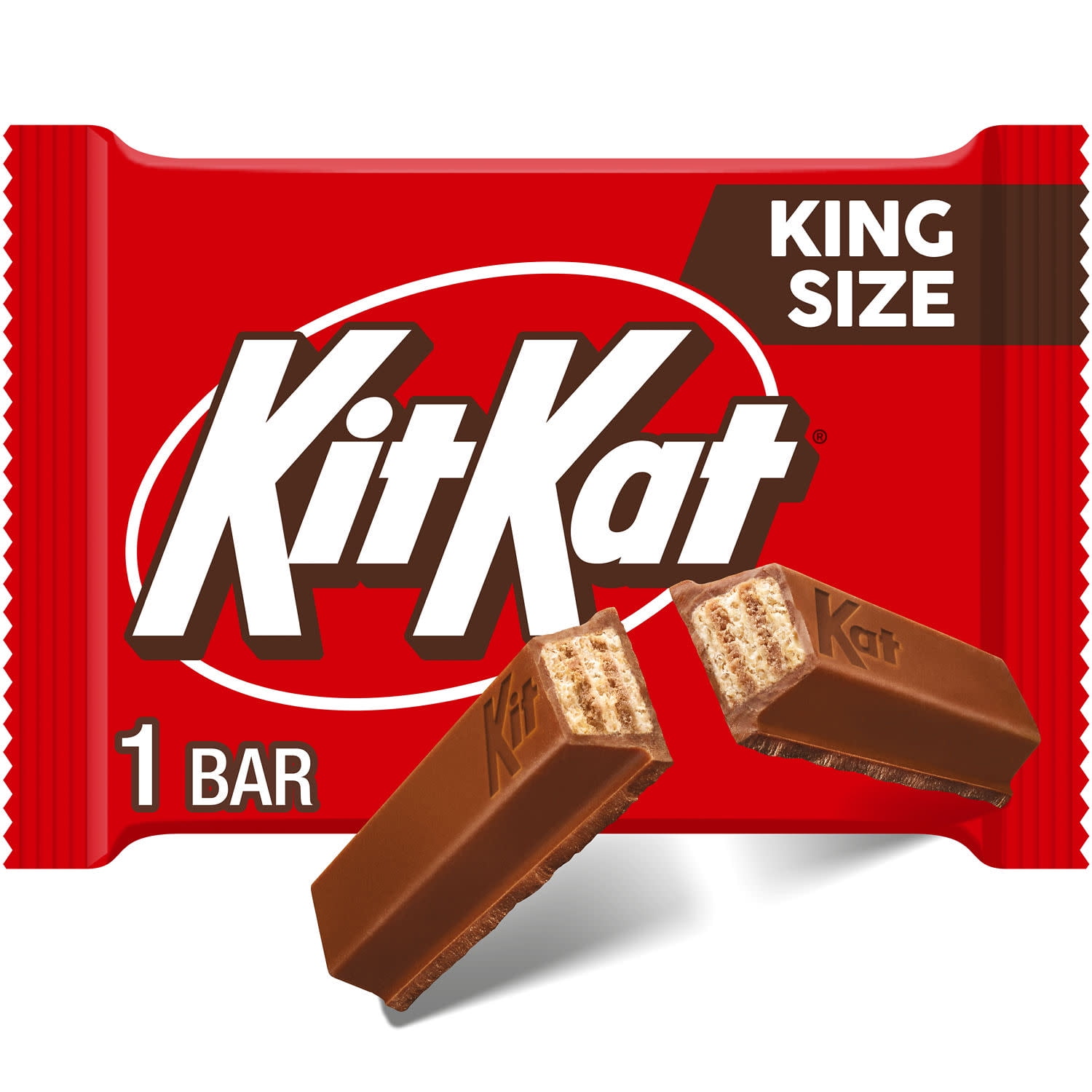 Kit Kat Milk Chocolate Wafer King Size Candy, Bar 3 oz