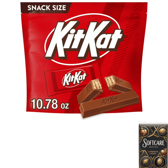 Kit Kat Milk Chocolate Wafer Snack Size Candy, 10.78 oz Bag