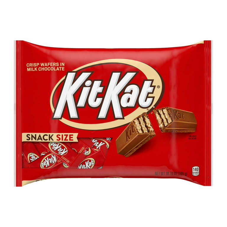 KIT KAT Milk Chocolate Wafer Snack Size, Valentine's Day Candy Bag, 10.78 oz