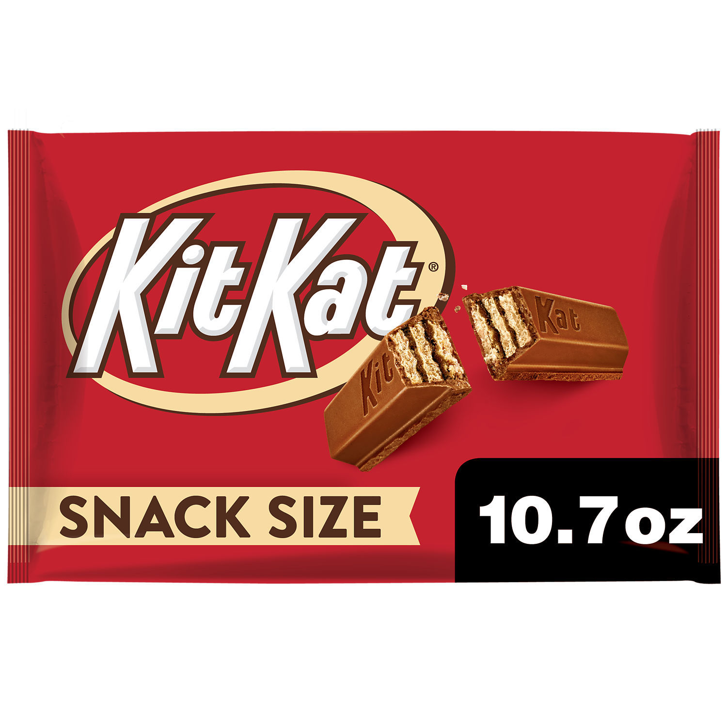 Kit Kat® Milk Chocolate Wafer Snack Size Candy, Bag 10.78 oz - image 1 of 8