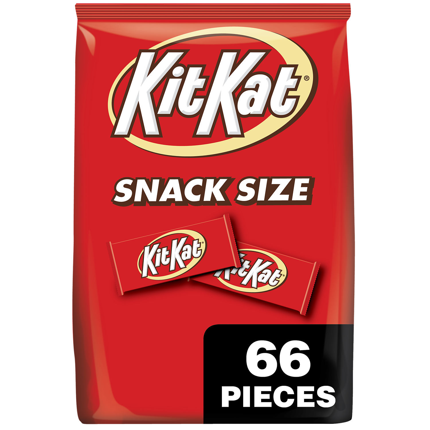 Kit Kat® Milk Chocolate Wafer Snack Size Candy, Bag 32.34 oz, 66 Pieces - image 1 of 9