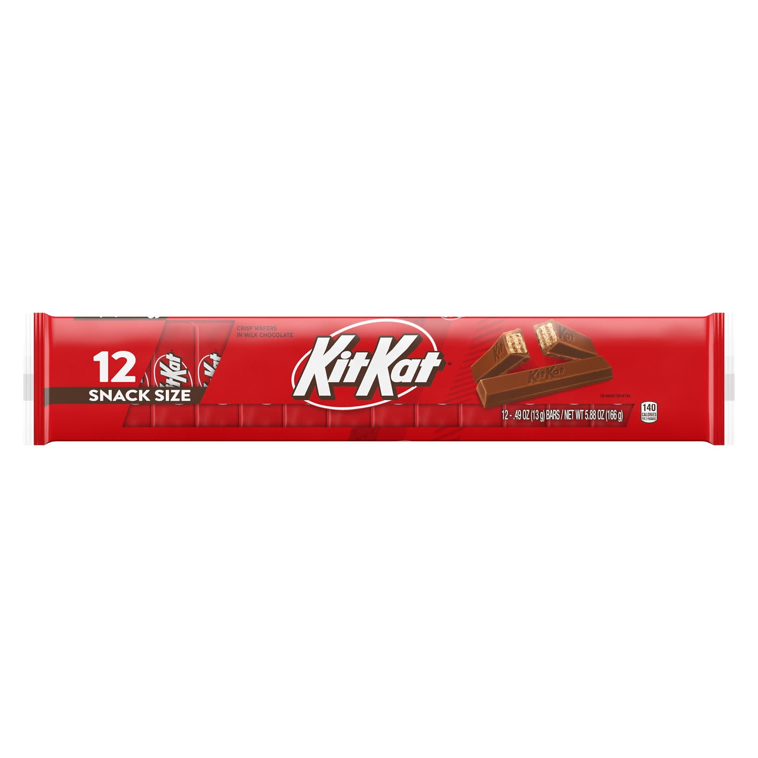 Kit Kat Milk Chocolate Wafer Snack Size Candy, Bars .49 oz, 12 Count