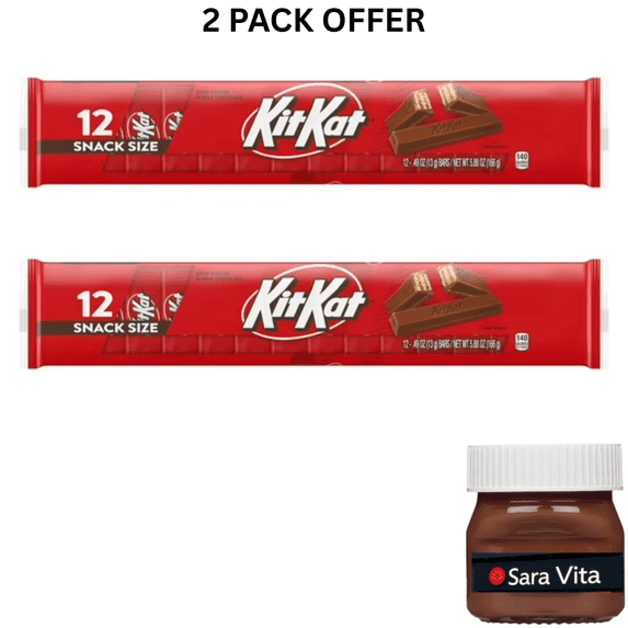 Kit Kat Milk Chocolate Wafer Snack Size Candy, Bars .49 OZ, 12 Count
