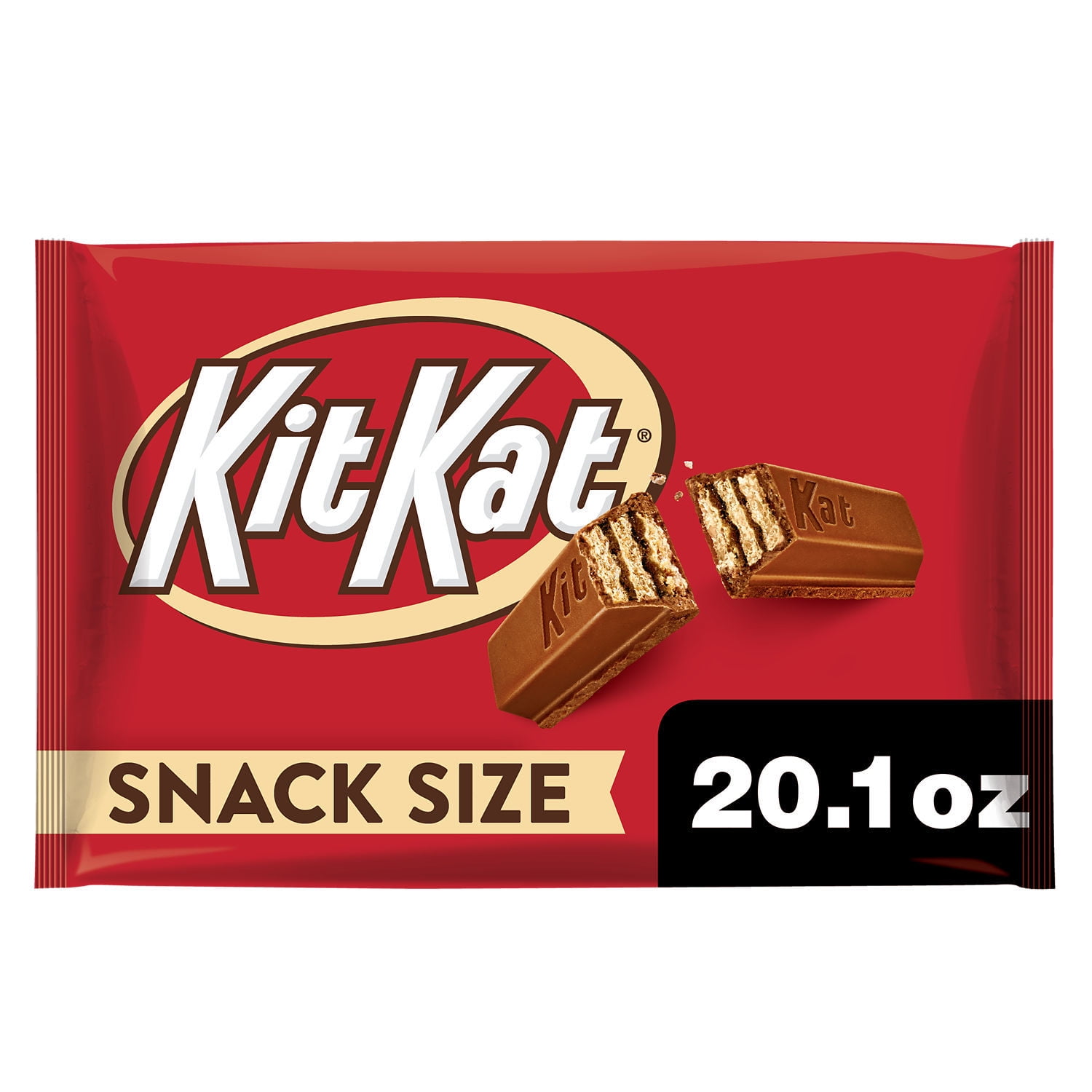 Kit Kat® Milk Chocolate Wafer Snack Size Candy, Jumbo Bag 20.1 oz