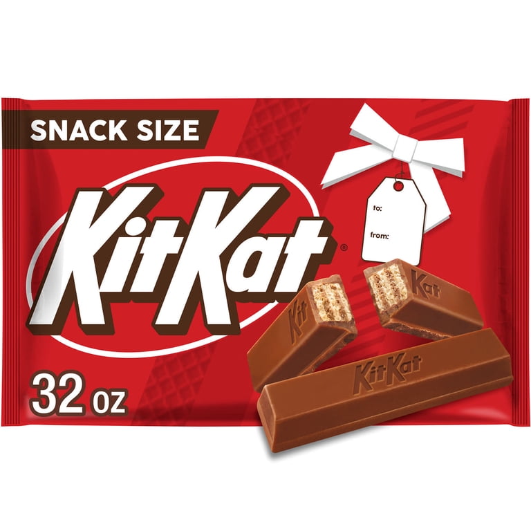 KitKat Kit Kat Milk Chocolate Wafer Snack Size Christmas Candy, Bag 32 oz