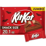 Kit Kat Milk Chocolate Wafer Snack Size Bulk Halloween Candy, Jumbo Bag 20.1 oz